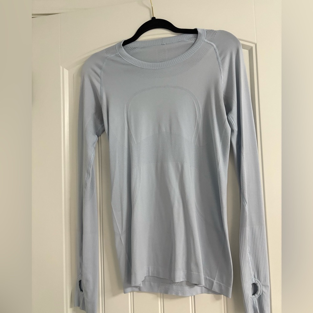 Lululemon Long Sleeve light blue Swiftly Tech